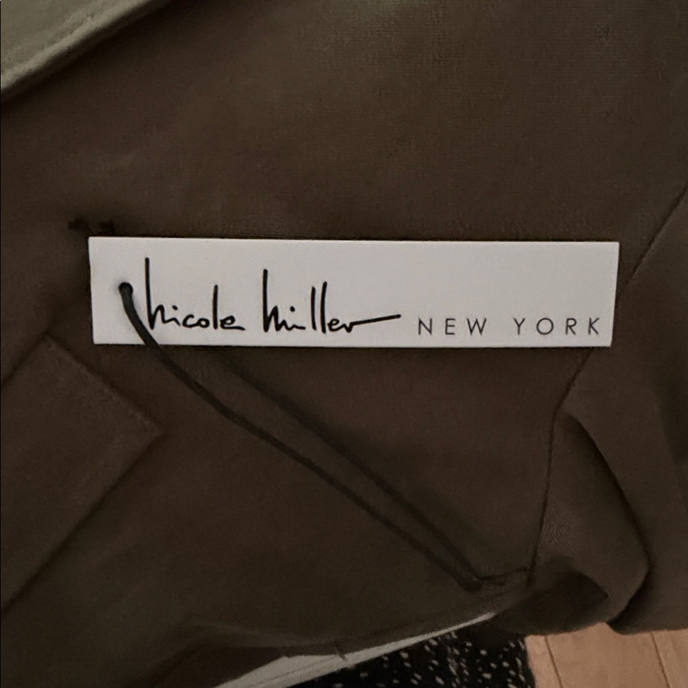 Nicole Miller Olive Double-Breasted Short Peacoat - Picture 4 of 4